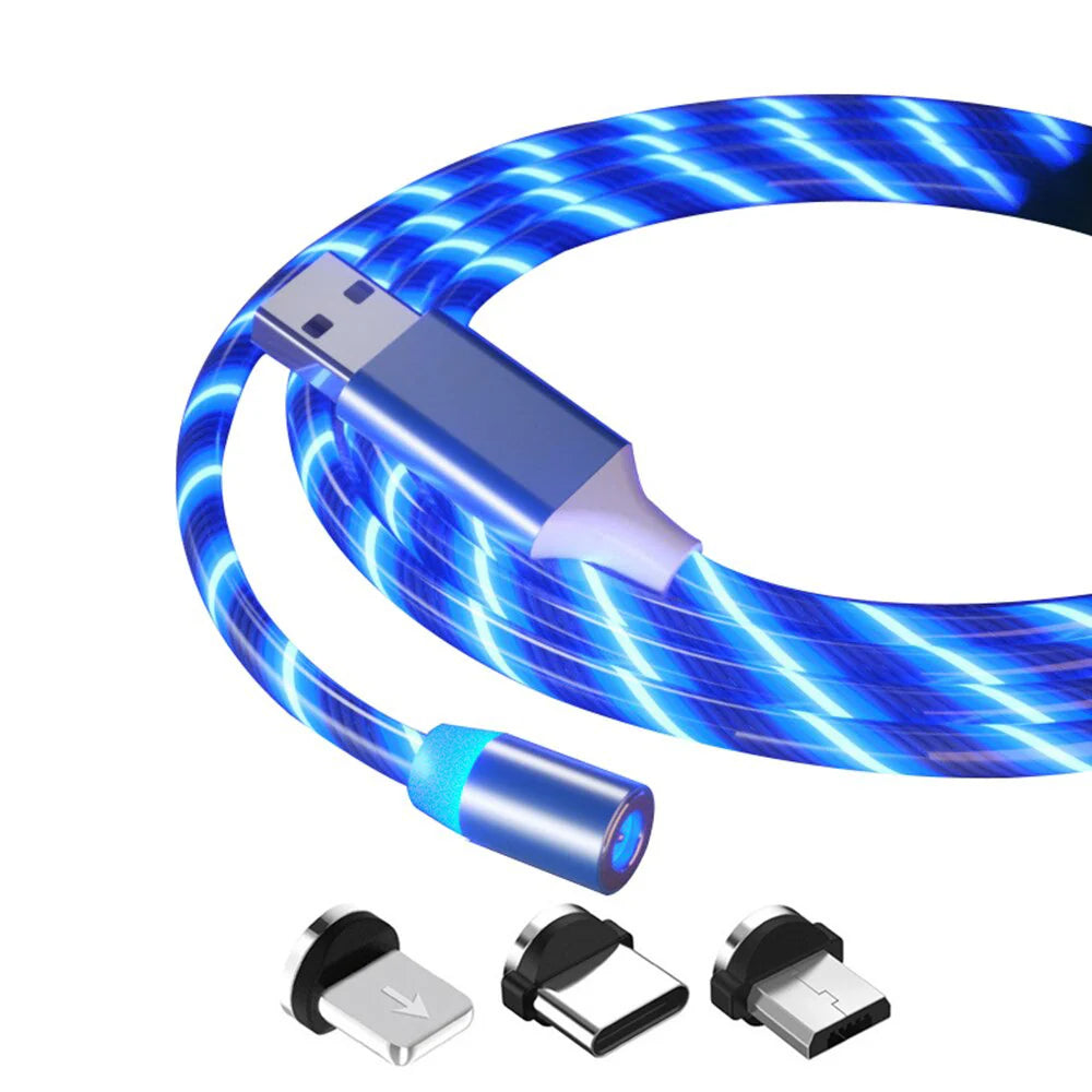 X-Cable chargeur USB-C/ IPHONE/ USB  NEON ( par lot de 10 unites )